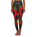 Red Camo High-Waisted Workout Leggings
