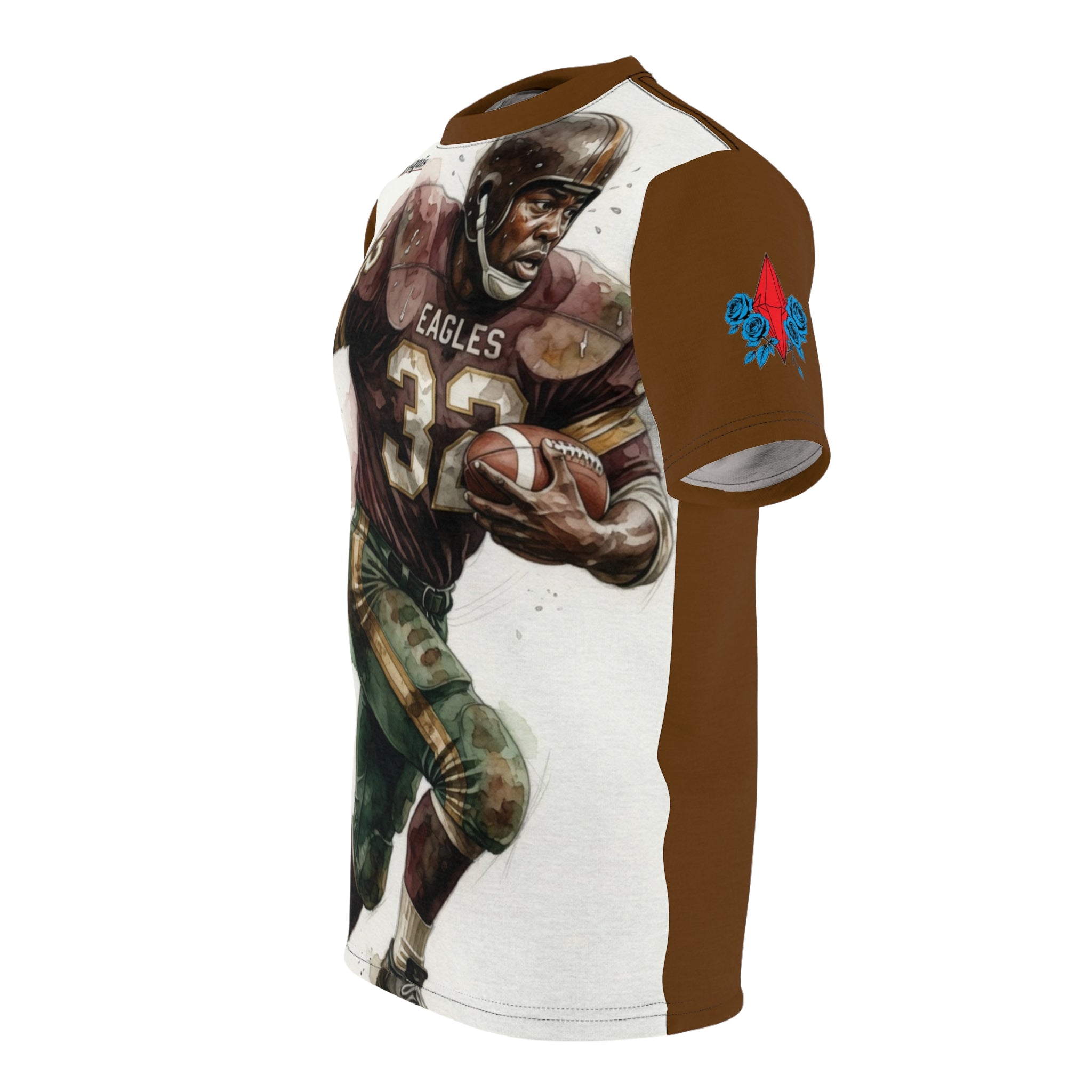 Vintage Football Player All-Over Print Tee