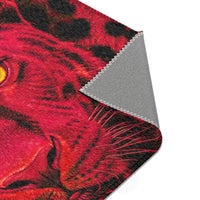 Red Leopard Area Rug – Bold Neon Leopard Accent Rug