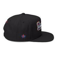 Exquisite 24 Embroidered Flat Bill Cap — Vintage Sports Logo Snapback