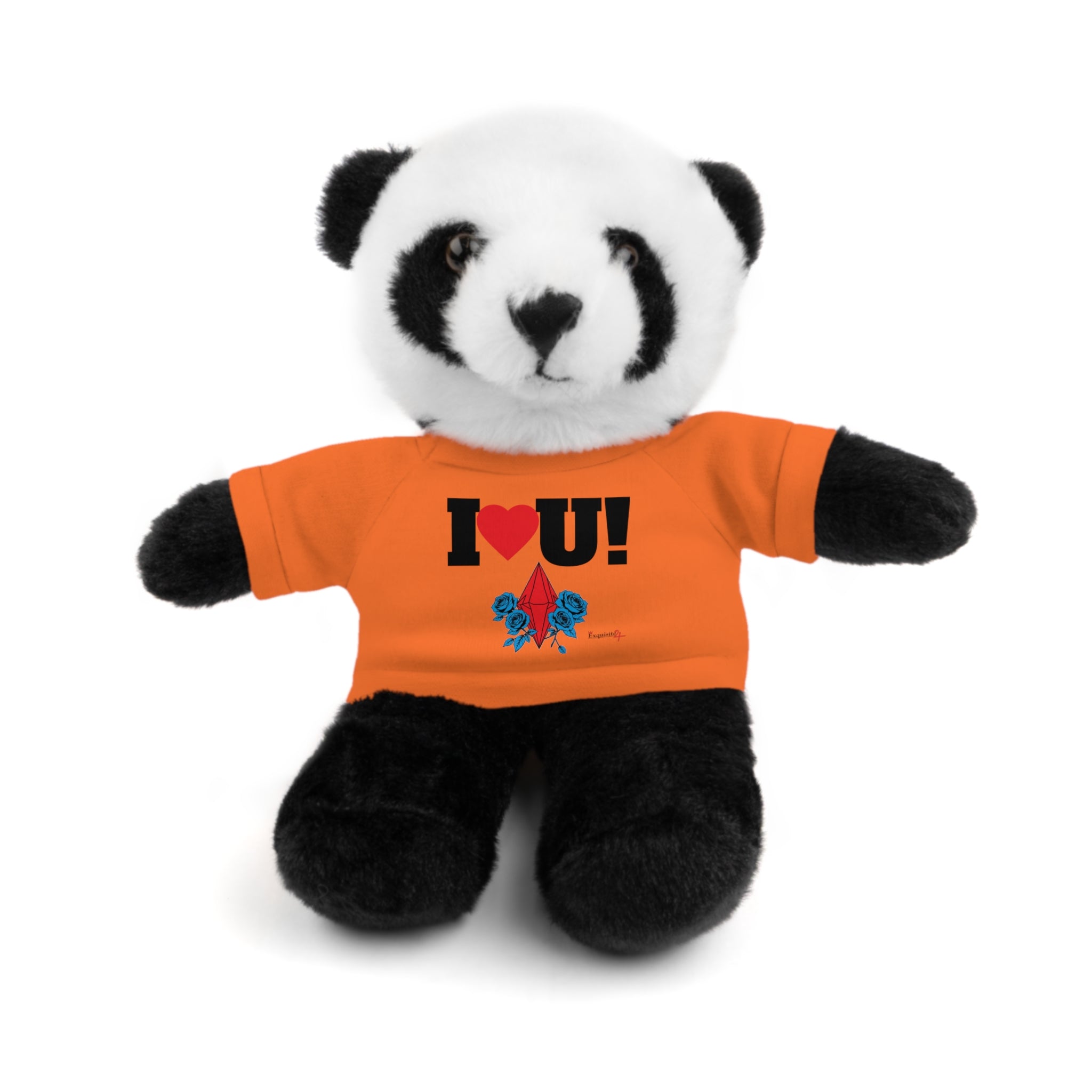 Plush Bear with Branded Tee – Red Diamond and Blue Roses Teddy
