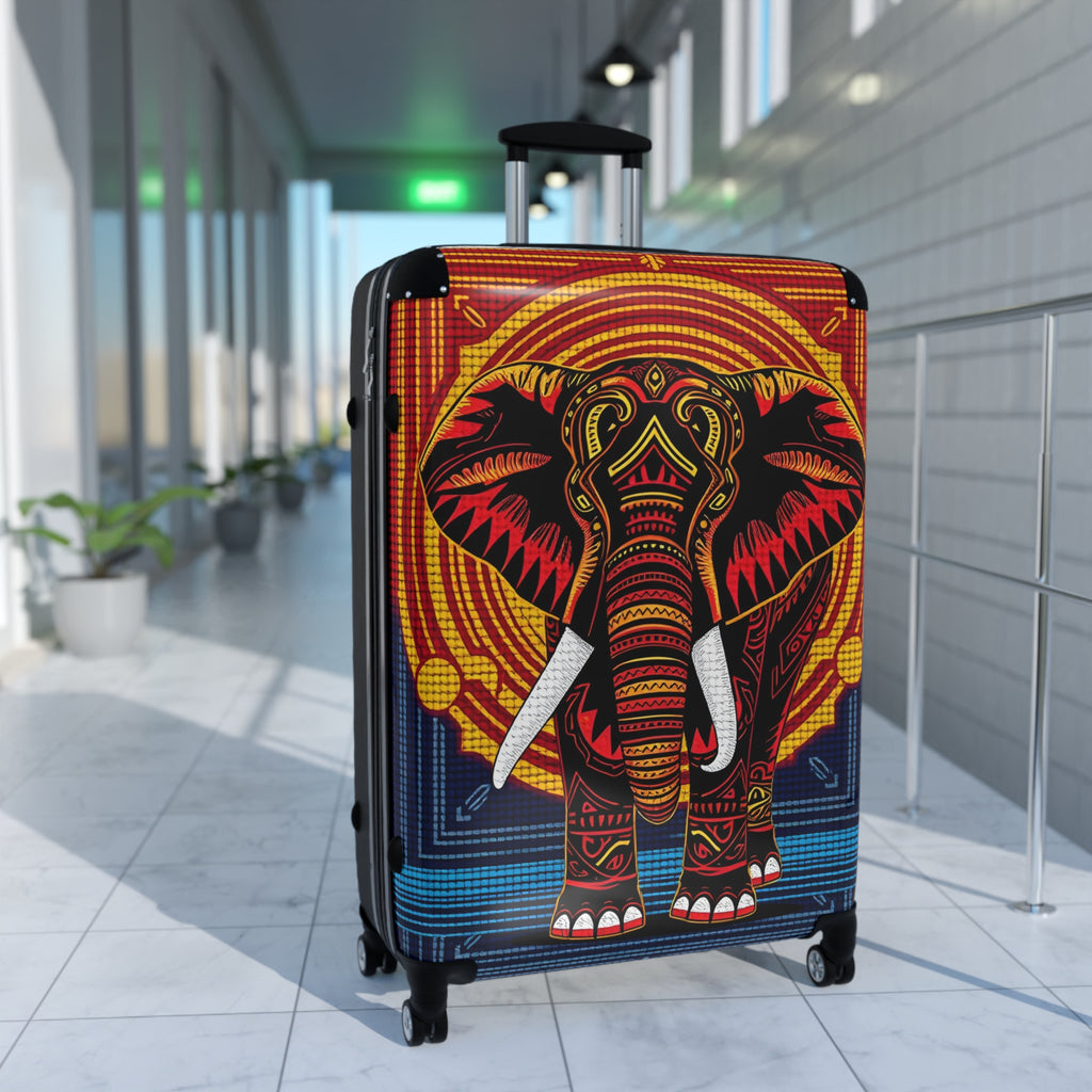 Elephant Mandala Carry-On Suitcase – Colorful Tribal Travel Luggage